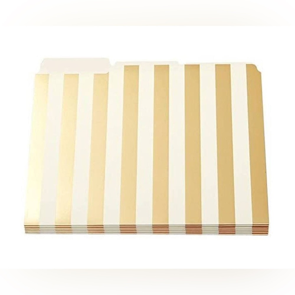 Kate Spade Strike Gold Stripe File Folders